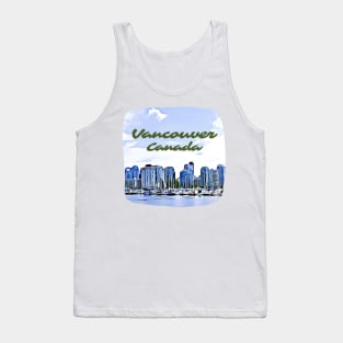 Vancouver Canada Skyline Painting Tank Top